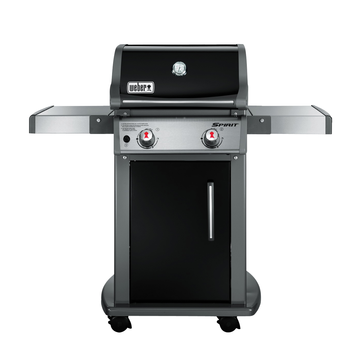 SPIRIT E-210 Series 46110001 Gas Grill, 26500 Btu/hr BTU, Liquid Propane, 2 -Burner, Stainless Steel Body