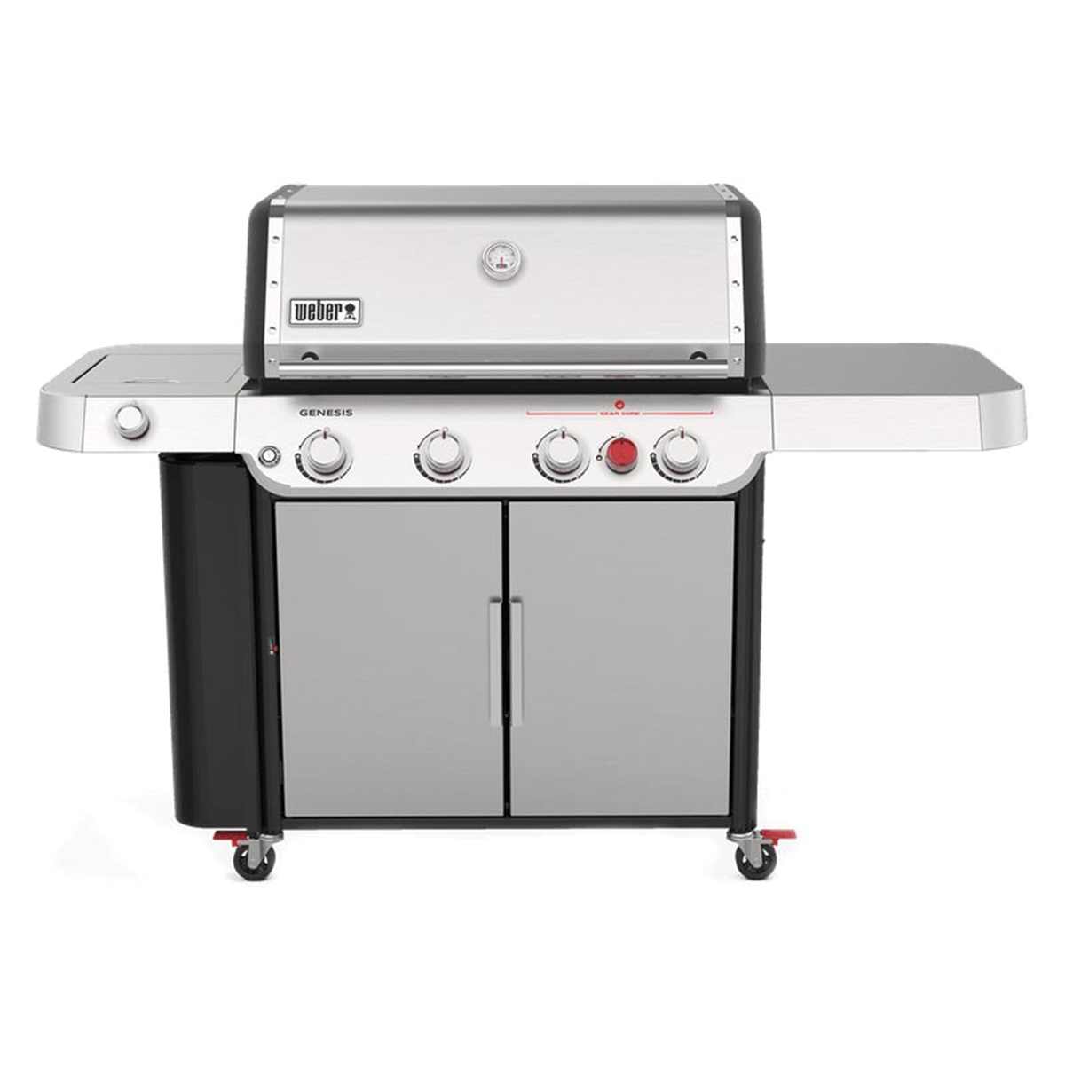 GENESIS S-435 Series 36400001 Gas Grill, 48,000 Btu, Liquid Propane, 4-Burner, Enclosed Cabinet Storage