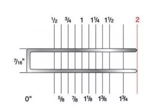 5215 Staple, 7/16 in W Crown, 2 in L Leg, Galvanized, 16 ga