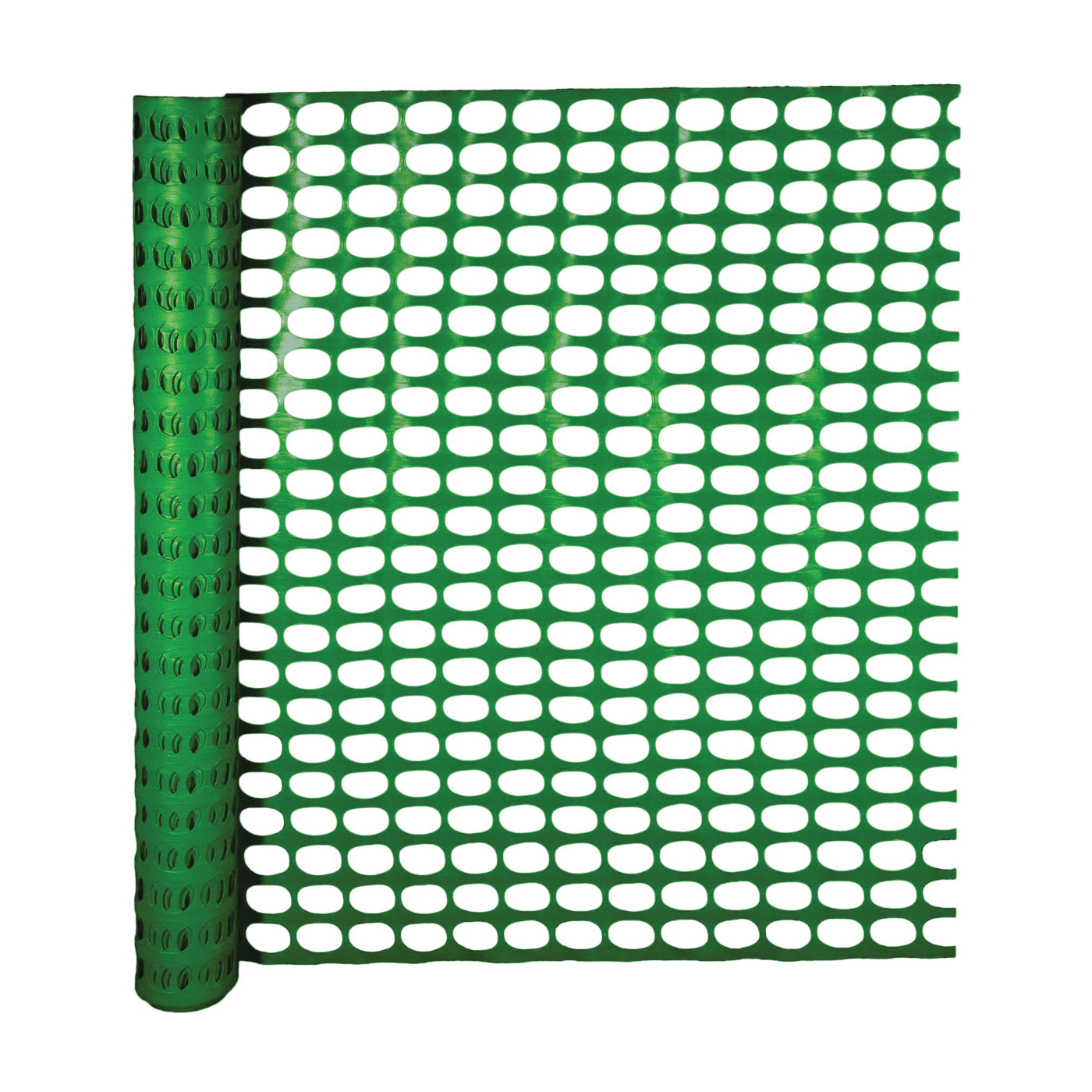 14973-38-48 Snow Fence, 100 ft L, 1-3/4 x 2-1/2 in Mesh, Polyethylene, Green