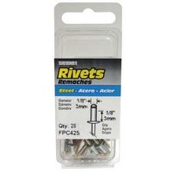 FPC42S Blind Rivet, Short, 1/8 in L, Steel