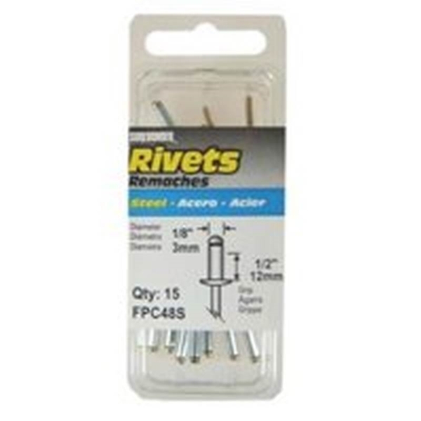 FPC48S Blind Rivet, Long, 1/2 in L, Steel