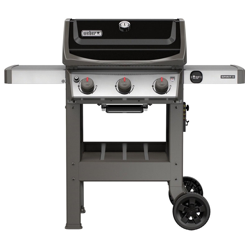Spirit II E-310 45010001 Gas Grill, 30,000 Btu/hr BTU, Liquid Propane, 3 -Burner, Smoker Included: No, Black